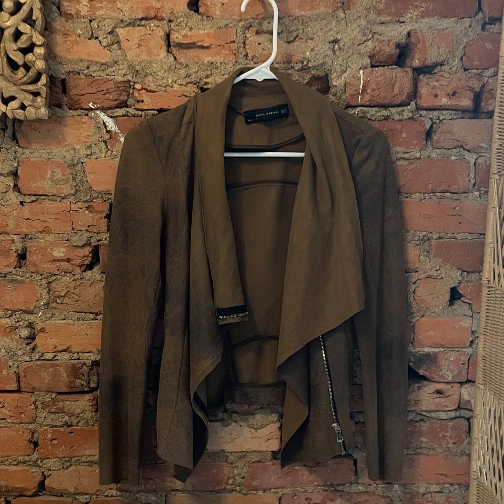 Zara Brown Suede Women's Blazer